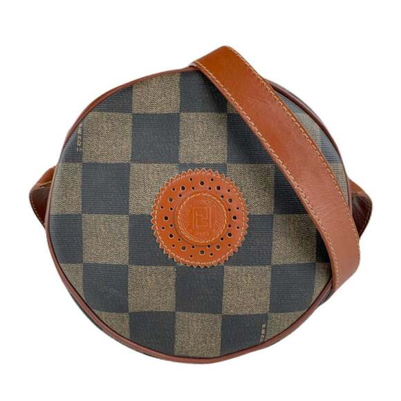 FENDI Brown Leather Shoulder Bag